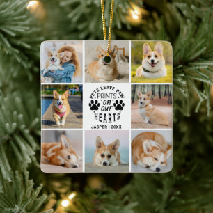 8 Photo Collage Pet Memorial Remembrance Ceramic Ornament