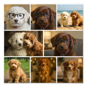 8 Photo Custom Personalised Template Collage Print