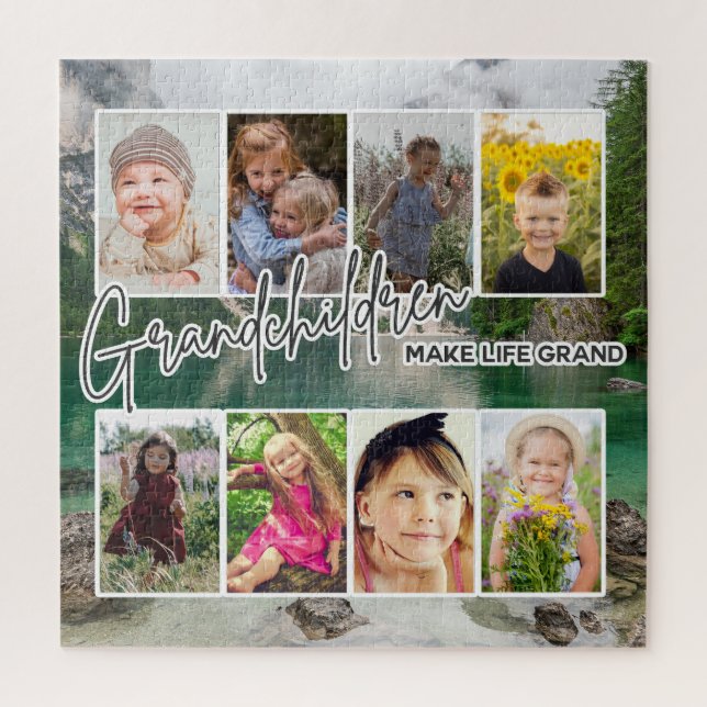 8 Photo "Grandchildren Make Life Grand" Jigsaw Puzzle (Vertical)