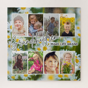 8 Photo "Grandchildren Make Life Grand" Jigsaw Puzzle