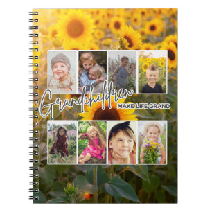 8 Photo "Grandchildren Make Life Grand" Notebook