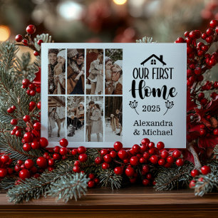 8 Photo Minimialist Christmas Our First Home Holiday Card