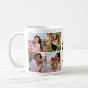 8 Photo Personalised Name Dog Coffee Mug