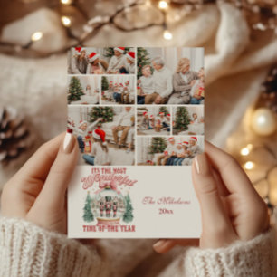 8 Photo Pink Nutcracker Christmas Wonderland Glob Holiday Card