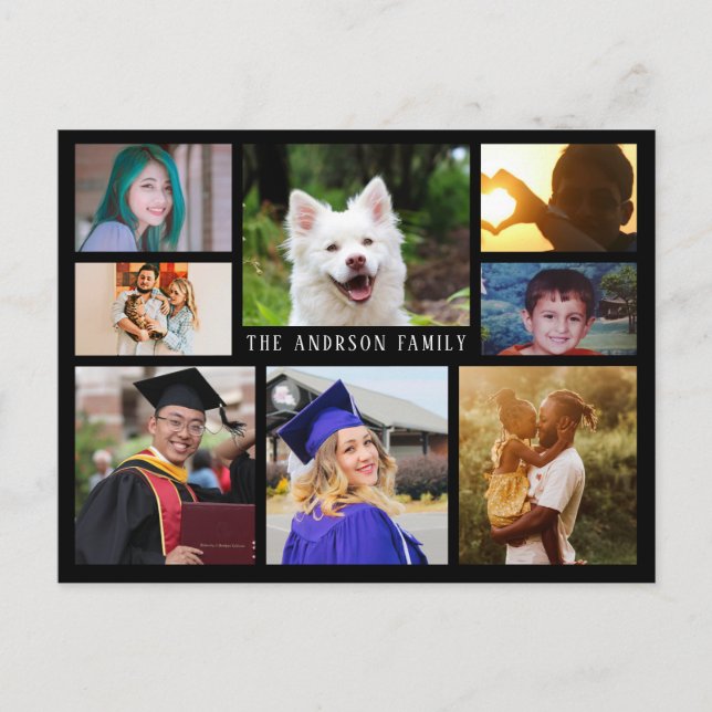8 Photos instagram photos family Postcard (Front)