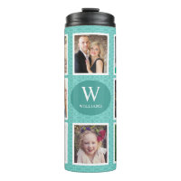 8 Photos Teal Pattern Photo Collage