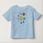 8 Planets Solar System Kids Toddler T-Shirt<br><div class="desc">Cute solar system design for kids, toddlers and babies. The Sun surrounded by all eight planets! Mercury, Venus, Earth, Mars, Jupiter, Saturn, Uranus and Neptune with the Sun at the centre! A rocket ship in between Mars and Jupiter. This space design is ideal for any little boy or little girl...</div>