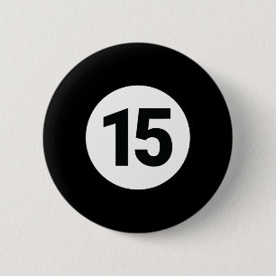 8 Pool Ball 15 Billiards Costume Halloween Group M 6 Cm Round Badge