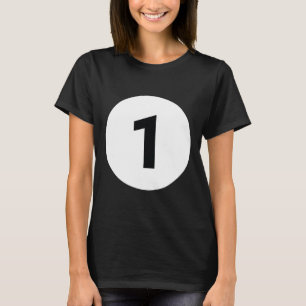 8 Pool Ball 1 Billiards Costume Halloween Group Ma T-Shirt