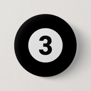 8 Pool Ball 3 Billiards Costume Halloween Group Ma 6 Cm Round Badge