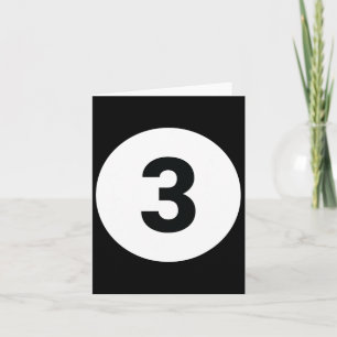8 Pool Ball 3 Billiards Costume Halloween Group Ma Card