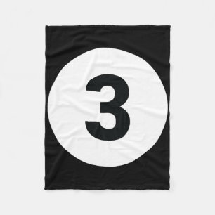 8 Pool Ball 3 Billiards Costume Halloween Group Ma Fleece Blanket
