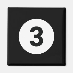 8 Pool Ball 3 Billiards Costume Halloween Group Ma Magnet