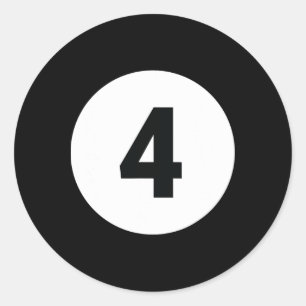 8 Pool Ball 4 Billiards Costume Halloween Group Ma Classic Round Sticker