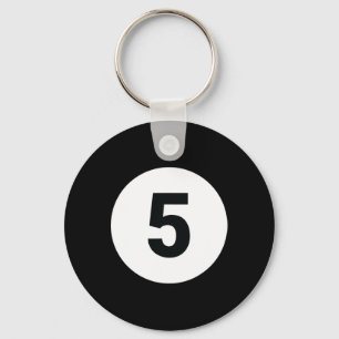 8 Pool Ball 5 Billiards Costume Halloween Group Ma Key Ring