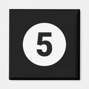 8 Pool Ball 5 Billiards Costume Halloween Group Ma Magnet