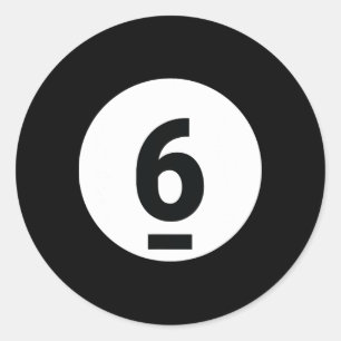 8 Pool Ball 6 Billiards Costume Halloween Group Ma Classic Round Sticker