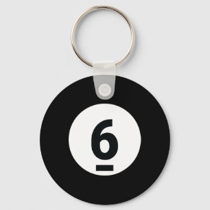 8 Pool Ball 6 Billiards Costume Halloween Group Ma Key Ring