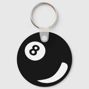 8 pool billiard ball black billiards key ring
