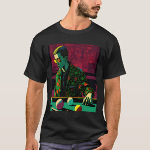 8-pool Billiard Fans Retro Pop Art Style Billiards T-Shirt