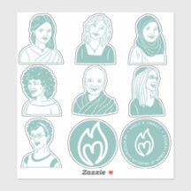 8" Sheet Turquoise Stickers