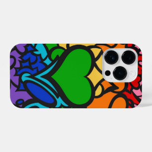 8-Sripe Rainbow Pride Squiggle iPhone 14 Pro Case