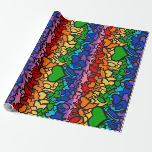 8-Sripe Rainbow Pride Squiggle Wrapping Paper
