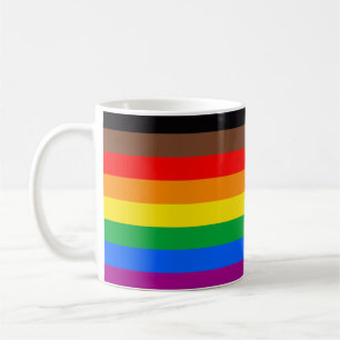 8-Striped LGBT Pride Flag Coffee Mug