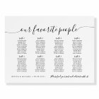 8 Tables Modern Our Favourite People Seating Chart