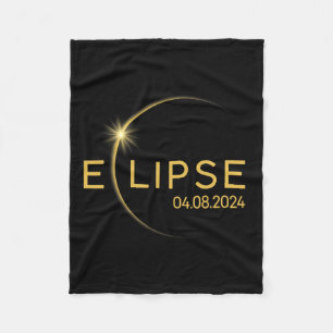 8 Total Solar Eclipse 2024 Fleece Blanket