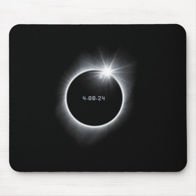 8 Total Solar Eclipse 2024  Mouse Pad (Front)