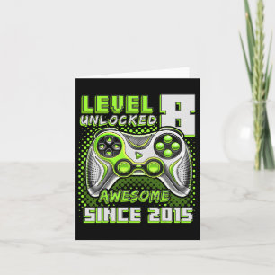 8 Unlocked Awesome 2015 Video Game 8th Birthday Bo Card