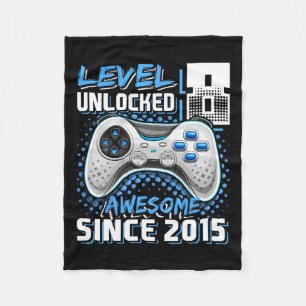8 Unlocked Awesome 2015 Video Game 8th Birthday Bo Fleece Blanket