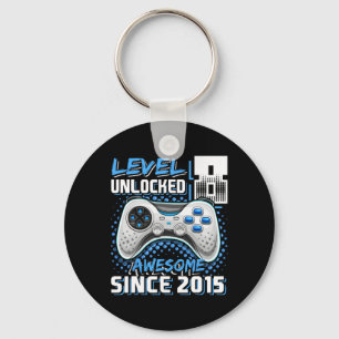 8 Unlocked Awesome 2015 Video Game 8th Birthday Bo Key Ring