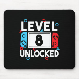8 Unlocked Gamer 8th Birthday Video Game Boys 1 Mouse Pad