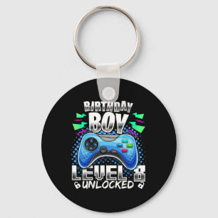 8 Unlocked Video Game 8th Birthday Gamer Gift Boys Key Ring