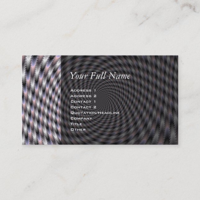 8 Vodkas Too Many - Fractal Business Card (Front)