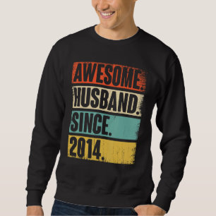 8 Wedding Aniversary Him Awesome Husband Since 2 Sweatshirt