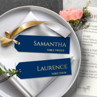8 Wedding Guest Dark Blue Name Tags
