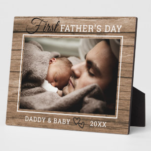 8 x10 Photo Template First Father's Day Wood Plaque