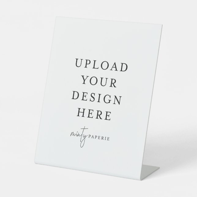 8" x 10" Plastic Pedestal Stand Sign (Front)