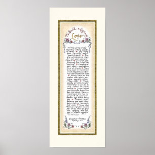 8 x 20 To Build a Lasting Love Cream Gold Leaf Poster