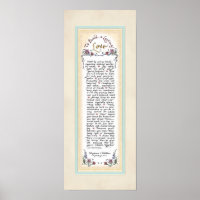 8 x 20 To Build a Lasting Love Cream n Aqua Blue