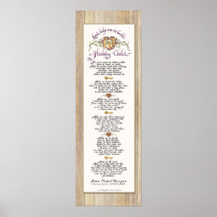 8 x 24 Build a Healthy Child - Barn Wood Fence Poster