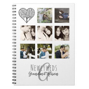 8 x PHOTO COLLAGE Newlyweds Personalised WEDDING Notebook