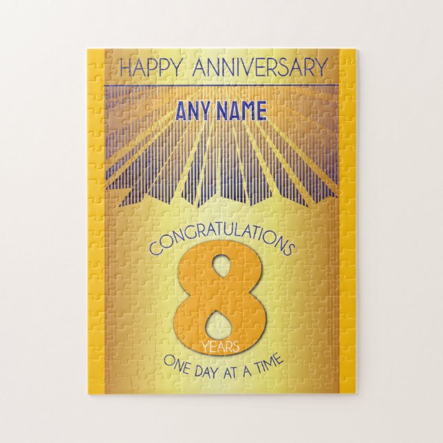 8 Year | AA 12 Step Anniversary Personalised Jigsaw Puzzle (Vertical)