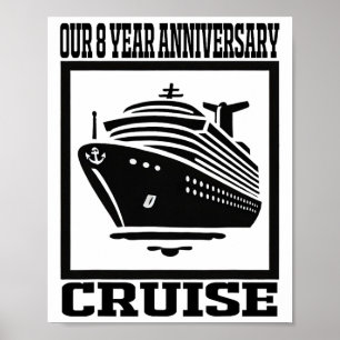 8 Year Anniversary Cruise Matching Cruise Ship App Poster