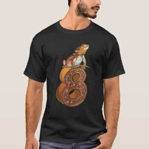 8 Year Old Bearded dragon Reptile 8th Birthday Par T-Shirt
