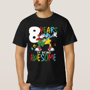 8 Year Old Birthday Boy Or Girl Autism Awareness T-Shirt