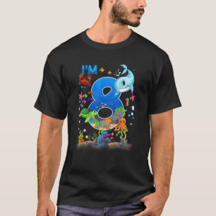 8 Year Old Birthday Whale Fish Sea Birthday Boys A T-Shirt